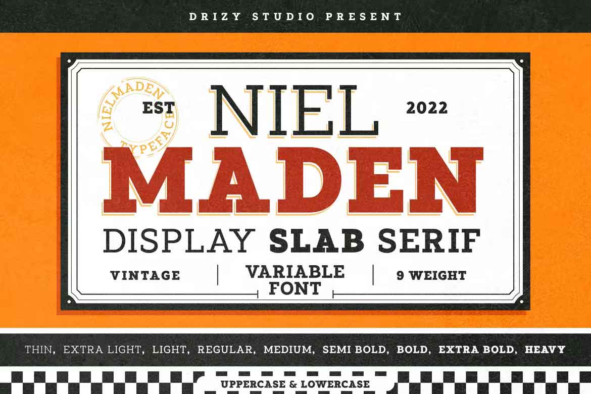 Nielmaden Thin Font preview